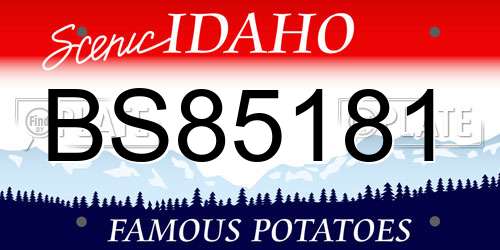 BS85181 Idaho License Plate