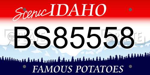 BS85558 Idaho License Plate
