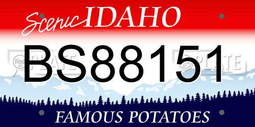 BS88151 Idaho License Plate