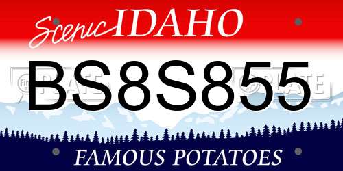 BS8S855 Idaho License Plate