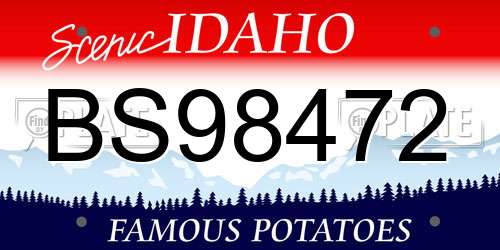 BS98472 Idaho License Plate