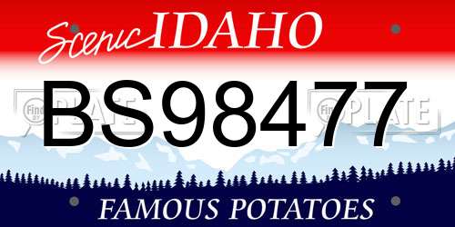 BS98477 Idaho License Plate