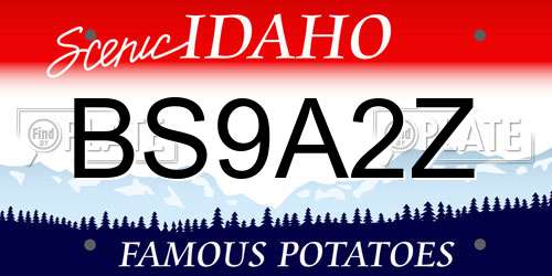 BS9A2Z Idaho License Plate