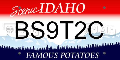 BS9T2C Idaho License Plate