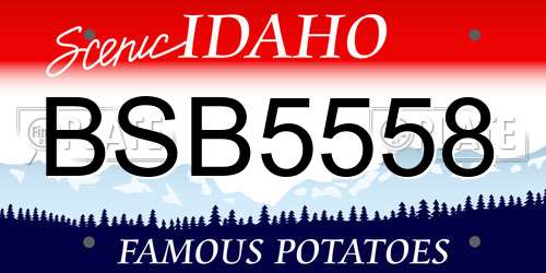 BSB5558 Idaho License Plate