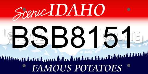 BSB8151 Idaho License Plate