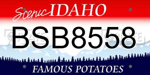 BSB8558 Idaho License Plate