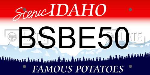 BSBE50 Idaho License Plate