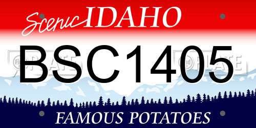 BSC1405 Idaho License Plate