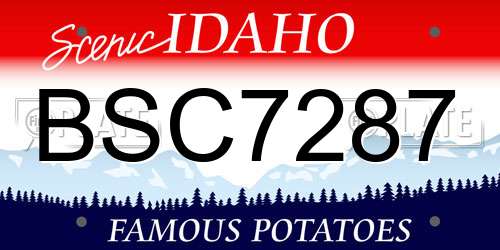 BSC7287 Idaho License Plate