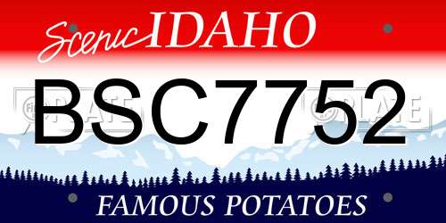 BSC7752 Idaho License Plate