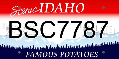 BSC7787 Idaho License Plate