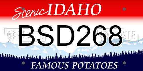 BSD268 Idaho License Plate