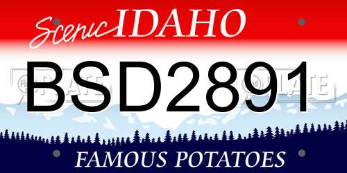 BSD2891 Idaho License Plate