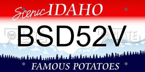 BSD52V Idaho License Plate