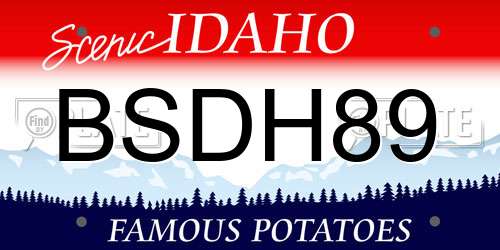 BSDH89 Idaho License Plate