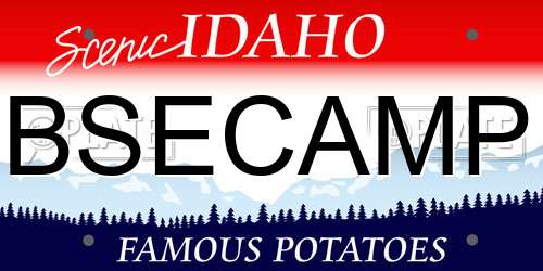 BSECAMP Idaho License Plate