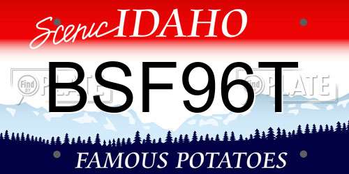 BSF96T Idaho License Plate