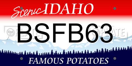 BSFB63 Idaho License Plate