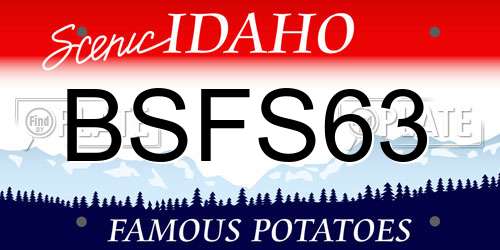 BSFS63 Idaho License Plate