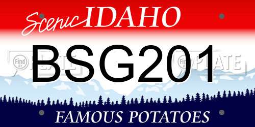 BSG201 Idaho License Plate