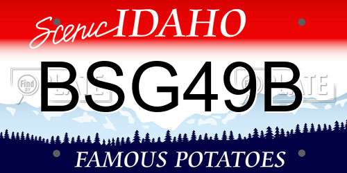 BSG49B Idaho License Plate