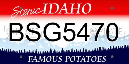 BSG5470 Idaho License Plate