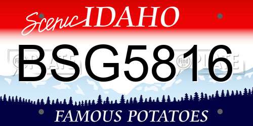 BSG5816 Idaho License Plate