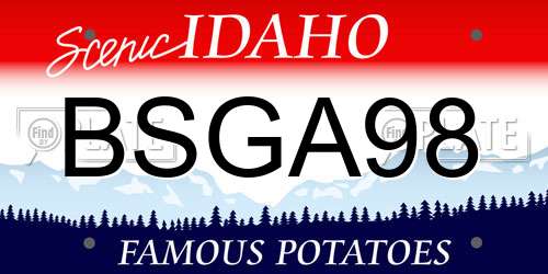 BSGA98 Idaho License Plate