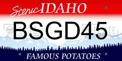 BSGD45 Idaho License Plate