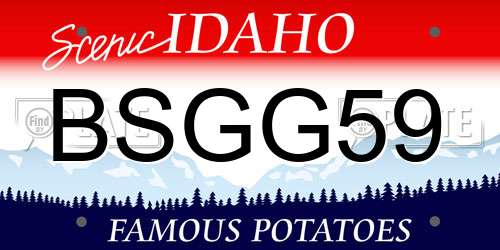BSGG59 Idaho License Plate