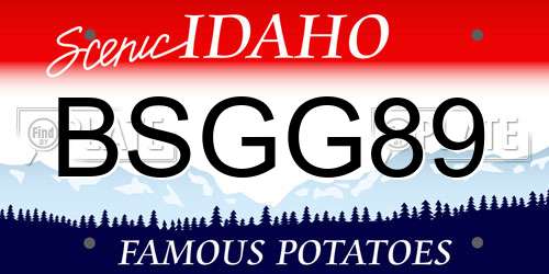 BSGG89 Idaho License Plate