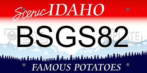 BSGS82 Idaho License Plate