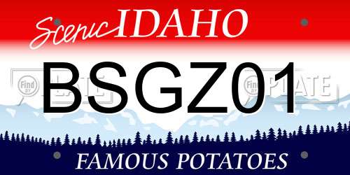 BSGZ01 Idaho License Plate