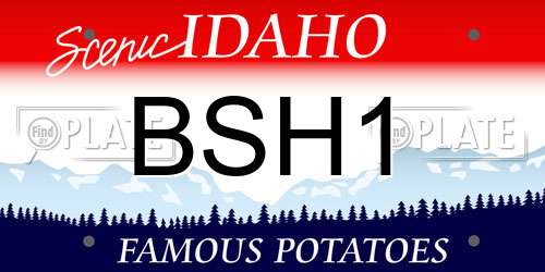 BSH1 Idaho License Plate