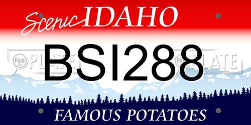 BSI288 Idaho License Plate