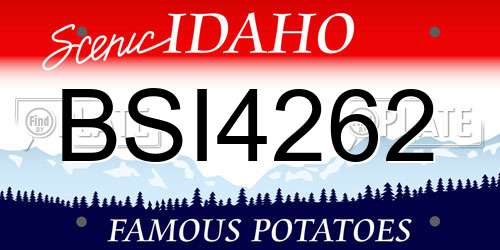 BSI4262 Idaho License Plate