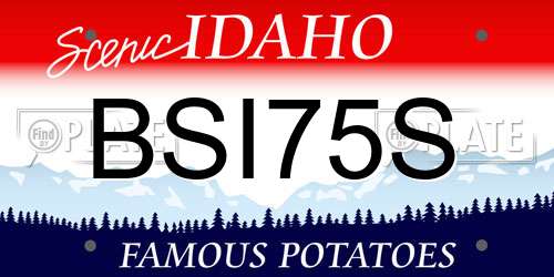 BSI75S Idaho License Plate