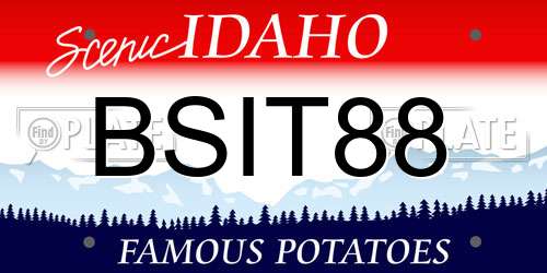 BSIT88 Idaho License Plate
