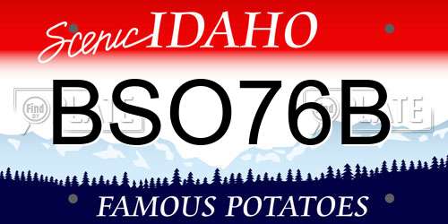 BSO76B Idaho License Plate