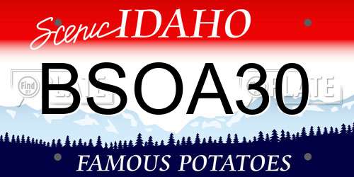 BSOA30 Idaho License Plate