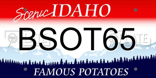 BSOT65 Idaho License Plate
