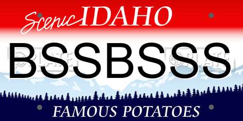 BSSBSSS Idaho License Plate