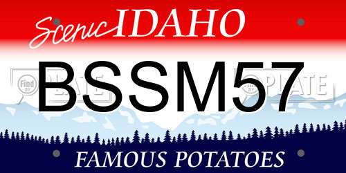 BSSM57 Idaho License Plate