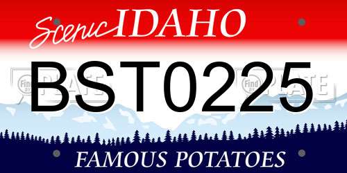 BST0225 Idaho License Plate