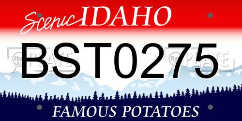 BST0275 Idaho License Plate