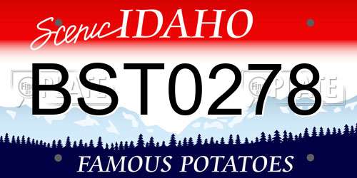 BST0278 Idaho License Plate
