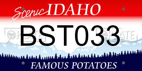 BST033 Idaho License Plate