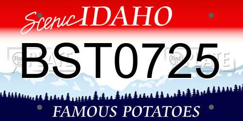 BST0725 Idaho License Plate