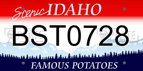 BST0728 Idaho License Plate